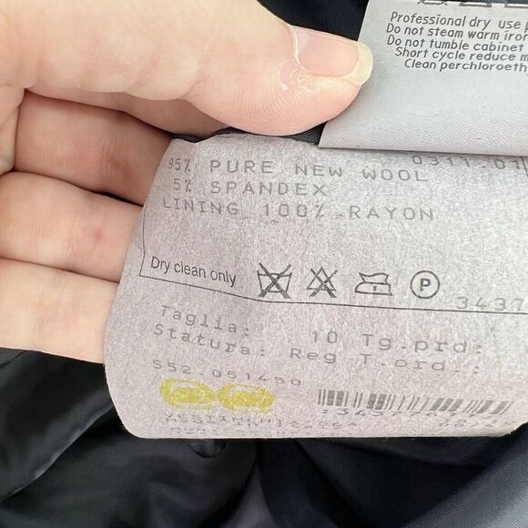 Vestimenta Spa Blue Sheath Dress Made In Italy Size 10 Wool Blend - Picture 5 of 7